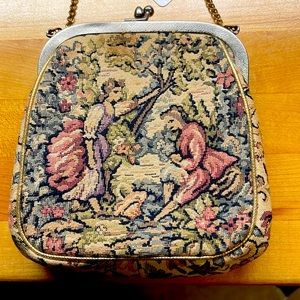 Vintage tapestry evening bag